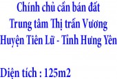 Chính chủ cần bán đất ở Trung tâm Thị trấn Vương, Huyện Tiên Lữ, Tỉnh Hưng Yên