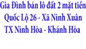 Gia Đình bán lô đất 65*39 =2712m2 ,Thị xã Ninh Hòa, Khánh Hòa