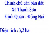 Chính chủ cần bán đất ở Xã Thanh Sơn , Định Quán, Đồng Nai