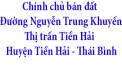 Chính chủ bán đất Đường Nguyễn Trung Khuyến, Thị trấn Tiền Hải, Huyện Tiền Hải, Thái Bình