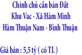 Chính chủ cần bán Đất Huyện Hàm Thuận Nam Bình Thuận
