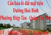 Cần bán lô đất DT 1600m2 mặt tiền Đường Hoà Bình,  Phường Hiệp Tân, Quận Tân Phú, Tp Hồ Chí Minh