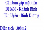 Cần bán gấp mặt tiền DH 406 Khánh Bình  Tân Uyên , Bình Dương