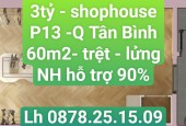 bán Shophouse Tân Bình giá chỉ 3ty,view sân bay, gaand Q3,Q10, Bình tân